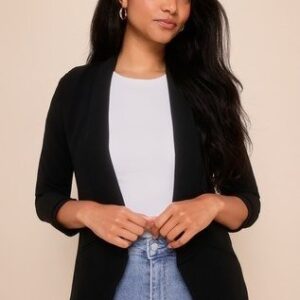 Miss Punctuality Black Lightweight Blazer
